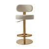 TOV Furniture Primrose Textured Performance Fabric Adjustable Stool in Cream - 4 of 4
