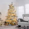 NAYSAYE Party Decoration and Accessories Set of 12 Glass Christmas Ball Hanging Ornament for Holiday Celebration, White, 4.2"*4.2"*0.13" - 4 of 4