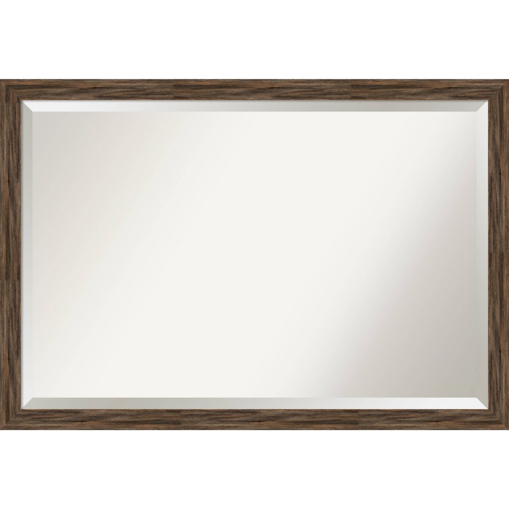 Photos - Wall Mirror 39" x 27" Regis Barnwood Narrow Framed Bathroom Vanity  Light B