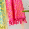 40"x70" Beauty Beach Towel Orange/Magenta - Rochelle Porter: Cotton-Polyester Blend, Lightweight, Jacquard Terry - 3 of 3