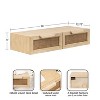 Kate and Laurel Ori Floating Console Rattan, 28x13x6, Natural - 2 of 4