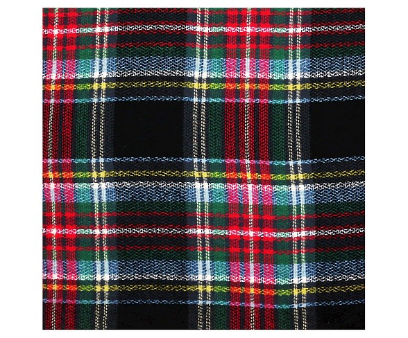 Women's Plaid Blanket Wrap Scarf Navy - Sylvia Alexander