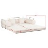 Mocamel Cream Convertible Sectional Sofa, Compact Modern Couch Bed for Living Room, Apartment and Small Space - 4 of 4