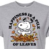Women's - Peanuts - Happiness Is A Pile Of Leaves Cropped Graphic T-Shirt - 2 of 4