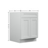 Kitchen Base Cabinet, Unassembled Cabinet with Adjustable Shelf without Top - 3 of 4