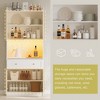 Coffee Bar Cabinet With Power Outlets LED Lights, Tall Buffet Cabinet With Glass Rack, Freestanding Home Liquor Bar Cabinet For Living Room - 4 of 4