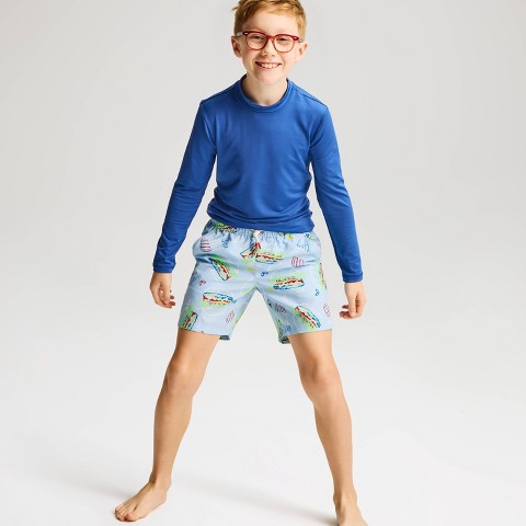 Детские купальники Cat & Jack Boys' Burgers and Popsicles Swim Trunks - Cat & Jack™ Blue/Red L