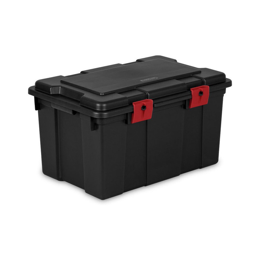 UPC 073149184191 product image for Sterilite 16 Gal Lockable Utility Storage Trunk - Black | upcitemdb.com