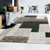 Washable Modern Geometric Rug Non Slip Low Pile Rug Soft Throw Floor Cover Foldable Indoor Carpet for Living Room Bedroom Playroom Nursery - 4 of 4
