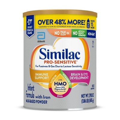 Similac Pro-Sensitive Non-GMO Infant Formula with Iron Powder - 29.8oz