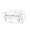Lycvki Velvet Loveseat Sofa with Metal Legs - 4 of 4