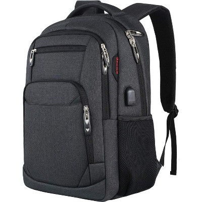 Attop Laptop Backpack,Business Travel Anti Theft Slim Durable Laptops Backpack with USB Charging Port Black