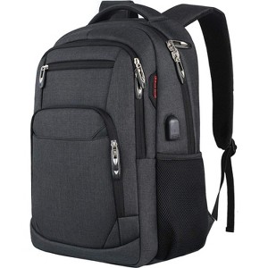 Attop Laptop Backpack,Business Travel Anti Theft Slim Durable Laptops Backpack with USB Charging Port Black - 1 of 4