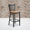 Flash Furniture Black Vertical Back Metal Restaurant Barstool - 2 of 4