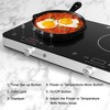 COOKTRON Portable Double Burner Quick-Heating Electric Induction Cooktop w/Knob & Touch Controls, 10 Temp Levels, 9 Power Levels & Child Safety Lock - 2 of 4