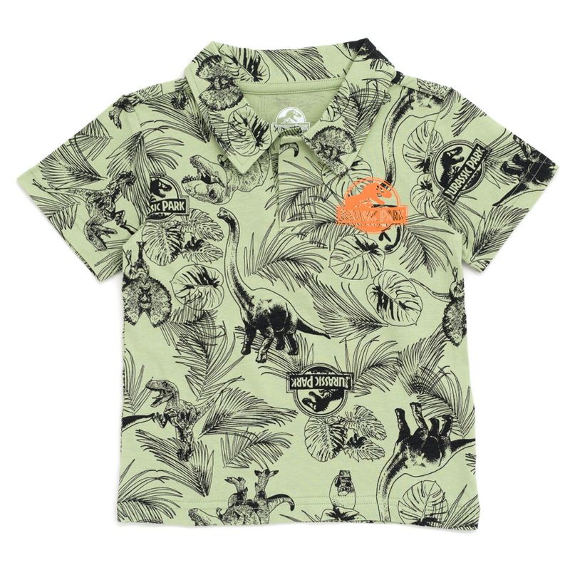 Jurassic Park T-Rex Polo Shirt and Shorts Toddler to Big Kid, 3 of 8