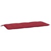 vidaXL Garden Bench Cushions 2 pcs - Wine Red, 47.2"x19.7"x2.8", Oxford Fabric with Hollow Fiber Filling, Indoor/Outdoor Pad - 4 of 4