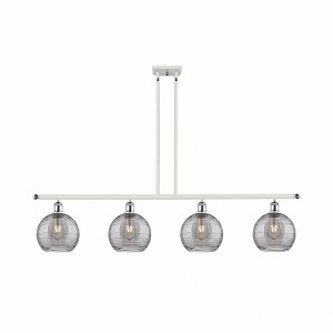Athens Deco Swirl - 4 Light Island In Industrial Style-10 Inches Tall and 48 Inches Wide - 1 of 1