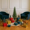 Artificial Cedar Topiary Trees Set of 2, Potted Faux Cypress Plant, UV Resistant Fake Evergreen Shrubs, Realistic Topiary Tree for Front Door - 3 of 4