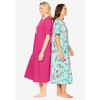 Dreams & Co. Plus Size 2-Pack Long Sleepshirts - 4 of 4