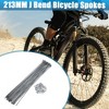 Unique Bargains J Bend Bicycle Steel Cycle Spokes with Nipples 200mm 7.87" Silver Tone 36 Pcs - 2 of 4