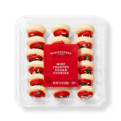 Holiday Red Frosted Mini Sugar Cookie - 9.5oz - Wondershop™