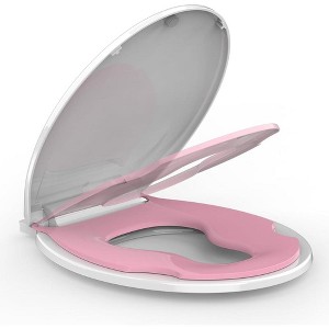 Whizmax Toilet Seat with Slow Soft Close - Easy to Install and Clean, Never Loosens - 1 of 4