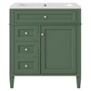 NicBex 30" Bathroom Storage Cabinet with Sink, Bathroom Vanity, 2 Drawers and 1 Spacious Cabinet Door for Bathroom - 4 of 4
