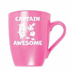 Elanze Designs Captain Awesome 10 ounce New Bone China Coffee Tea Cup Mug, Princess Pink - 1 of 4