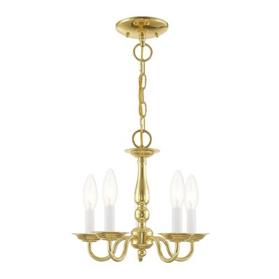 Livex Lighting Williamsburgh 5 - Light Chandelier in  Polished Brass