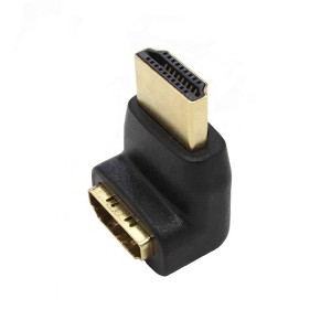 SatelliteSale Digital HDMI Male to Female Right Angle 4K HDR PVC Black Adapter - 1 of 4