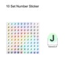 Unique Bargains Laser Capital Alphabet Round Self-Adhesive Reflective Letter Stickers 10 Pcs - 2 of 4