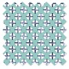  Bacati - Noah Dots/Cross Mint/Navy Crib/Toddler Bed Skirt - 2 of 3