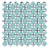  Bacati - Noah Dots/Cross Mint/Navy Crib/Toddler Bed Skirt - image 2 of 3