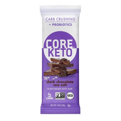 CORE KETO Plant-Based Dark Chocolate Sea Salt Bar - 1.4oz