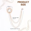Unique Bargains Alloy Rhinestones Tassel Chain Hanging Fashion Durable Oral Brooch - 2 of 4