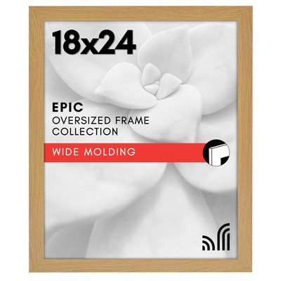 Americanflat 18x24 Poster Frame in Pine with Polished Plexiglass - Horizontal and Vertical Formats with Included Hanging Hardware