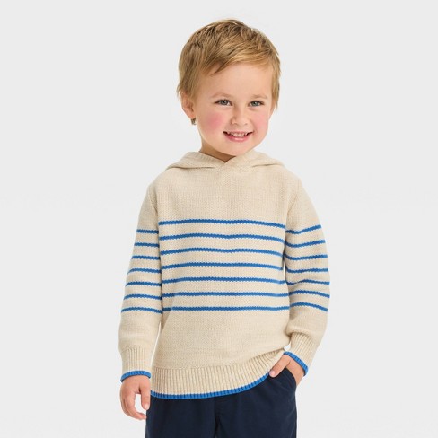 Toddler Boys' Striped Hoodie Sweatshirt - Cat & Jack™ Beige : Target