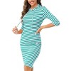 Women's Hoodie Dress Pullover Hoody Dress Casual Fitted Knee Length Dress with Pocket - 4 of 4