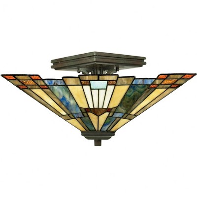 Quoizel Lighting Inglenook 2 - Light Semi-Flush Mount in  Valiant Bronze