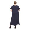 Plus Size Short Sleeves Maxi Dress - White Mark - 4 of 4