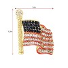 Anna-Kaci Crystal Rhinestone 4th of July American USA Flag Patriotic Pin Brooch - 2 of 4