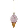 Northlight 4" Vanilla Ice Cream Cone Glass Christmas Ornament - image 4 of 4