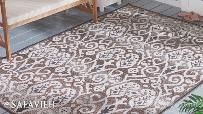 Havana Ivory and Light Brown Synthetic Indoor/Outdoor Rug