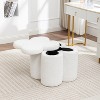 SEYNAR Modern Glam Teddy Velvet Flower Shape Storage Ottoman - 4 of 4