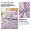 BAGOKIE 3 Pieces Floral Pinch Pleat Bed in a Bag Comforter Set for All Season - 4 of 4