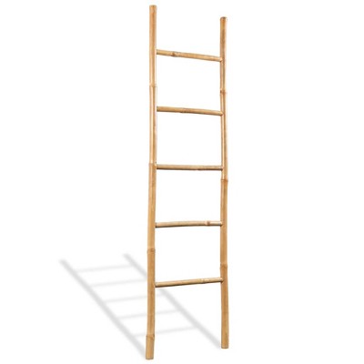 vidaXL Towel Ladder with 5 Rungs Bamboo 59 in.