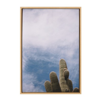 Kate and Laurel Sylvie Cactus in the Sky Framed Canvas by Patricia Hasz of Patricia Rae Photography