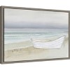 Amanti Art Serene Seaside with Boat by James Wiens Canvas Wall Art Print Framed 23-in. x 16-in. - 2 of 4