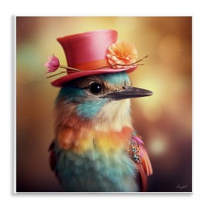 Stupell Industries Pastel Bird in Hat, 12" x 12" - 1 of 4